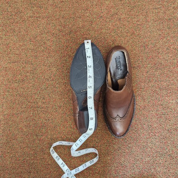 Born Leather Slip on Heeled Booties - Picture 8 of 11